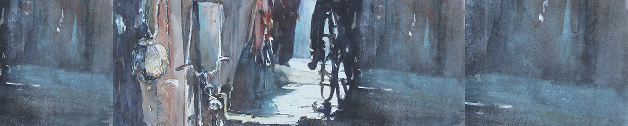 bandeau aquarelle au détour de la rue