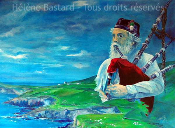 tableau le cornemusier acrylique