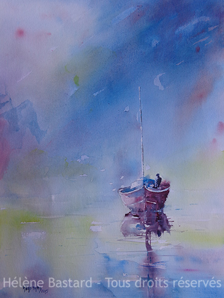 tableau aquarelle solitude